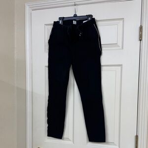 Gap for good black stretchy pants with silver embellishments on the sides skinny